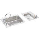 Elkay DRKR24119RC 18 Gauge Stainless Steel 41' x 19.5' x 7.625' Double Bowl Top Mount Sink Kit