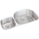 Elkay ELUH3621LDBG 18 Gauge Stainless Steel 36.25' x 21.125' x 7.5' Double Bowl Undermount Kitchen Sink Kit