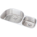 Elkay ELUH3621RDBG 18 Gauge Stainless Steel 36.25' x 21.125' x 7.5' Double Bowl Undermount Kitchen Sink Kit