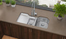 Elkay ELUH4221R 18 Gauge Stainless Steel 41.5' x 20.5' x 9.5' Double Bowl Undermount Kitchen Sink