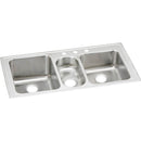 Elkay LGR43221 18 Gauge Stainless Steel 43' x 22' x 10' Triple Bowl Top Mount Kitchen Sink