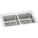 Elkay LRAD292265PD1 18 Gauge Stainless Steel 29' x 22' x 6.5' Double Bowl Top Mount Kitchen Sink Kit