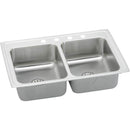 Elkay LRADQ291865PD1 18 Gauge Stainless Steel 29' x 18' x 6.5' Double Bowl Top Mount Kitchen Sink Kit