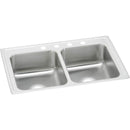 Elkay PSR33211 20 Gauge Stainless Steel 33' x 21.25' x 7.5' Double Bowl Top Mount Kitchen Sink