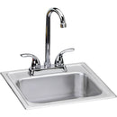 Elkay DSEP1515C 20 Gauge Stainless Steel 15" x 15" x 6" Single Bowl Top Mount Bar/Prep Sink Kit