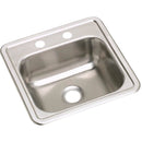 Elkay DW10115161 23 Gauge Stainless Steel 15" x 15" x 5.1875" Single Bowl Top Mount Bar/Prep Sink