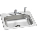 Elkay K125224DF 23 Gauge Stainless Steel 25" x 22" x 6.0625" Single Bowl Top Mount Kitchen Sink Kit