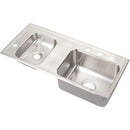 Elkay DRKADQ371740L0 18 Gauge Stainless Steel 37.25' x 17' x 4' Double Bowl Top Mount Sink