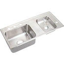 Elkay DRKADQ371750R0 18 Gauge Stainless Steel 37.25' x 17' x 5' Double Bowl Top Mount Sink