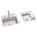 Elkay DRKR23417RC 18 Gauge Stainless Steel 34' x 17' x 7.625' Double Bowl Top Mount Sink Kit