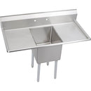 Elkay E1C24X24-2-24X Economy Scullery Sink, 1-Compartment 12" Deep Bowl, 24" Left & Right Drainboards, 72 (L) X 29.75 (W) X 46.75 (H) Over All
