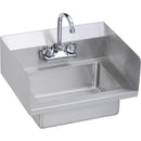Elkay EHS-18-S-LX Economy Hand Sink, Featuring Left-Hand Side Splash Guard, 18 (L) X 14.5 (W) X 11 (H) Over All