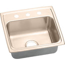 Elkay LR19193-CU 18 Gauge CuVerro antimicrobial copper 19.5' x 19' x 7.5' Single Bowl Top Mount Sink