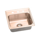 Elkay LRAD1919403-CU 18 Gauge CuVerro antimicrobial copper 19.5' x 19' x 4' Single Bowl Top Mount Sink