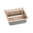 Elkay LRAD2222550-CU 18 Gauge CuVerro Antimicrobial Copper 22' x 22' x 5.5' Single Bowl Top Mount Sink