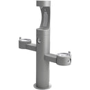 Elkay LK4430BF1UGRY TRI-LEVEL PEDESTAL FTN W/UPPER BOTTLE FILLER, ADA , GRY