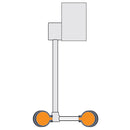 Guardian G1778LH-R Eye/Face Wash, Wall Mounted Swing-Down