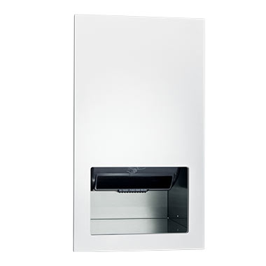 ASI 645210A-00 Piatto Recessed Automatic Roll Paper Towel Dispenser (Battery Operated), White Phenolic Door, 16-1/16