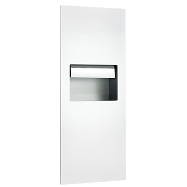 ASI 64696AC-00 Piatto Recessed Automatic Roll Paper Towel Dispenser (AC Plug-In), White Phenolic Door, 16-1/16