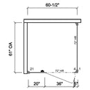 Scranton Toilet Partition, 1 ADA In Corner Compartment, Plastic, 60"W x 61"D, ICADA-PL-SCRANTON