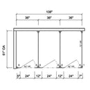 Scranton Toilet Partition, 3 In Corner Compartments, Plastic, 108"W x 61"D, IC33660-PL-SCRANTON