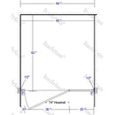 Hadrian Toilet Partition, 1 ADA Between Wall Compartment, Stainless Steel, 60"W x 62"D - BWADA-SS-HADRIAN