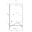 Hadrian Toilet Partition, 1 Between Wall Compartment, Metal, 36"W x 62"D - BW13660-HADRIAN