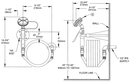 Haws 8905 AXION MSR Wall-Mount Eyewash Station and Body Spray Head