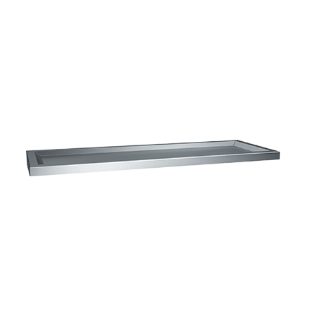 ASI 0690-18, Shelf, 6" x 18", St. Stl., Raised Edges