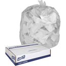Genuine Joe GJO01012 Clear Trash Can Liners, Medium Size, 30 Gal Capacity, 36" L x 30" W x 0.60 Mil (15 Micron) Thickness, Low-Density, 250/Box