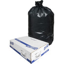 Genuine Joe GJO01533 Heavy-Duty Trash Can Liners, Medium Size, 33 Gal Capacity, 40" L x 33" W x 1.50 Mil (38 Micron) Thickness, Low-Density, Black, 100/Box