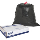 Genuine Joe GJO01230 Flexible Drawstring Trash Can Liners, Medium Size, 30 Gal Capacity, 32" L x 30" W x 1.05 Mil (27 Micron) Thickness, Low-Density, Drawstring Closure, 42/Box