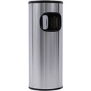 Genuine Joe GJO58883 Fire-Safe 3-Gallon Ashtray Receptacle, 3 Gal Capacity, Removable Lid, Fire-Safe, Compact, Aluminum, Stainless Steel, Stainless Steel