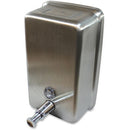 Genuine Joe GJO85134 Stainless Vertical Soap Dispenser, Manual, 1.25 Qt Capacity, Tamper Proof, Theft Proof, Refillable, Stainless Steel