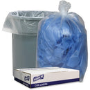 Genuine Joe GJO29128 Clear Low-Density Can Liners, 56 Gal Capacity, 47" L x 43" W x 1.10 Mil (28 Micron) Thickness, Recycled, 100/Carton