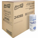 Genuine Joe GJO24085 Kitchen Roll Flexible Size Towels, 2 Ply, 1 5/8" Core, White, Paper, 30/Carton