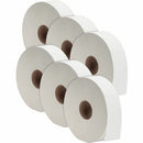 Genuine Joe GJO3520006 Jumbo Jr Dispenser Bath Tissue Roll, 2 Ply, 3.50" Width x 2000 Ft Length, 12" Roll Diameter, 3 19/64" Core, White, Fiber