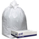 Genuine Joe GJO3858W Low-Density White Can Liners, 60 Gal Capacity, 58" L x 38" W x 0.90 Mil (23 Micron) Thickness, Can, Waste Disposal, Recycled, 100/Carton