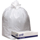 Genuine Joe GJO4347W Low-Density White Can Liners, 56 Gal Capacity, 47" L x 43" W x 0.90 Mil (23 Micron) Thickness, Industrial Trash, Recycled, 100/Carton
