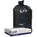 Genuine Joe GJO98207 Low-Density Black Can Liners, 33 Gal Capacity, 39" L x 33" W x 1.20 Mil (30 Micron) Thickness, Recycled, 100/Carton
