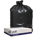 Genuine Joe GJO98210 Low-Density Black Can Liners, 56 Gal Capacity, 47" L x 43" W x 1.20 Mil (30 Micron) Thickness, Recycled, 100/Carton