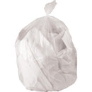 Genuine Joe GJO02862 Heavy Duty Trash Can Liners, 60 Gal Capacity, 58" L x 38" W x 2 Mil (51 Micron) Thickness, Low-Density, Clear, Resin, Waste Disposal, 100/Carton