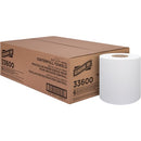Genuine Joe GJO33600 Centerpull Towel Rolls, 8.13" Width x 7.56" Length, 600 Sheets/Roll, 3" Core, White, Virgin Fiber, 6/Carton