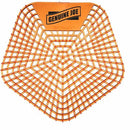 Genuine Joe GJO85187 Urinal Screens, Lasts Upto 30 Days, Dual Sided Design, Orange, 10/Carton