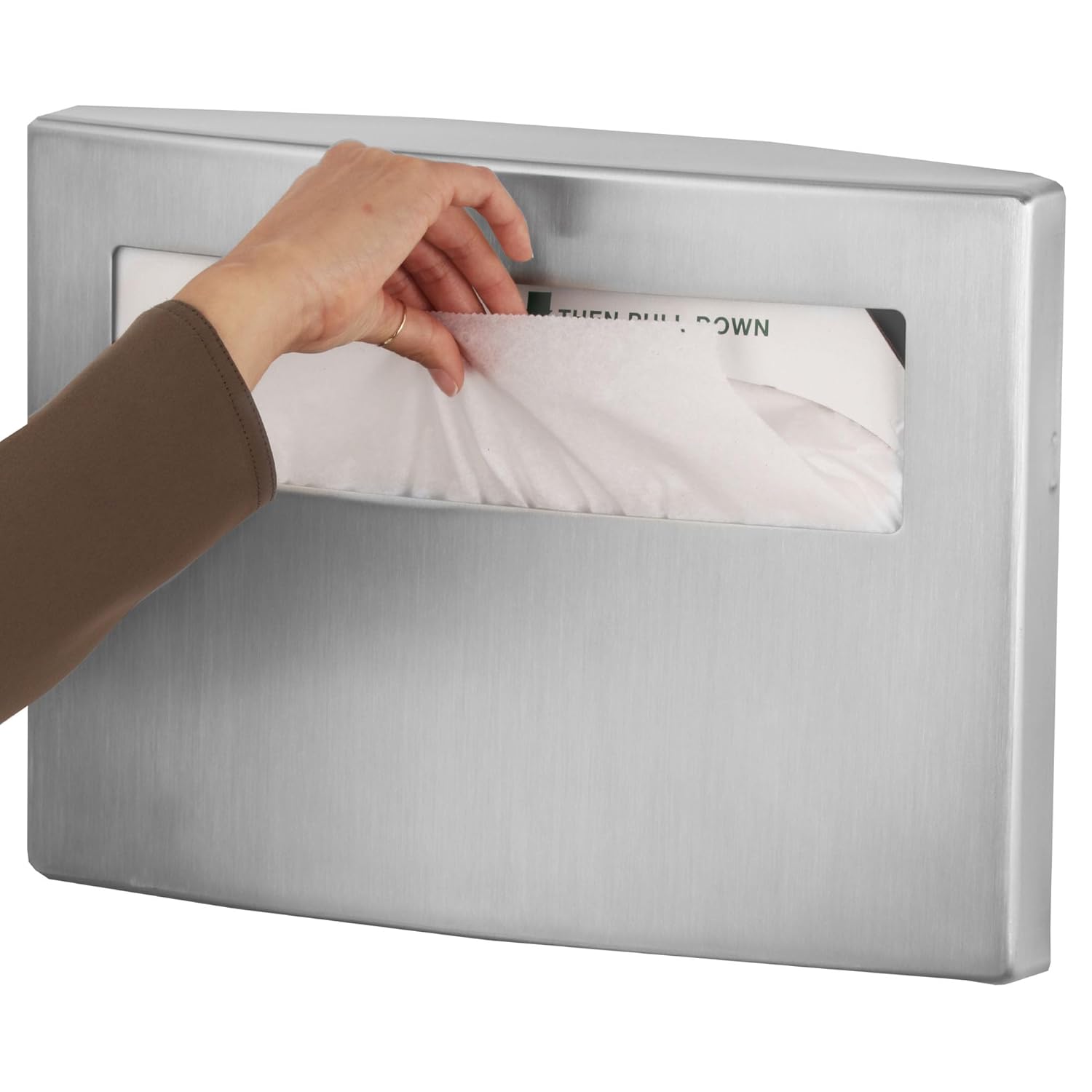 Bobrick B-4221 Commercial Stainless Steel Toilet Seat Cover Dispenser