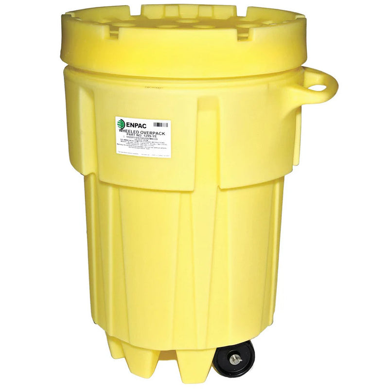 Enpac 95 gal Yellow Polyethylene Open Head Salvage Drum - 1299-YE