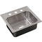 Just Manufacturing 19 in x 22 in x 5 1/2 in Drop-In Sink with Faucet Ledge with 16 in x 16 in Bowl Size - SL-ADA-2219-A-GR-3 5.5 DCR