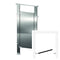 Bradley Toilet Partition, 1 Between Wall Compartment, Stainless Steel, 36"W x 61 1/4"D - BW13660