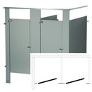 Bradley Bathroom Partition, 2 In Corner Compartments, Metal, 72"W x 61 1/4"D, Quick Ship - IC23660