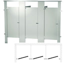 Bradley Bathroom Partition, 3 Between Wall Compartments, Metal, 108"Wx61 1/4"D, Quick Ship - BW33660
